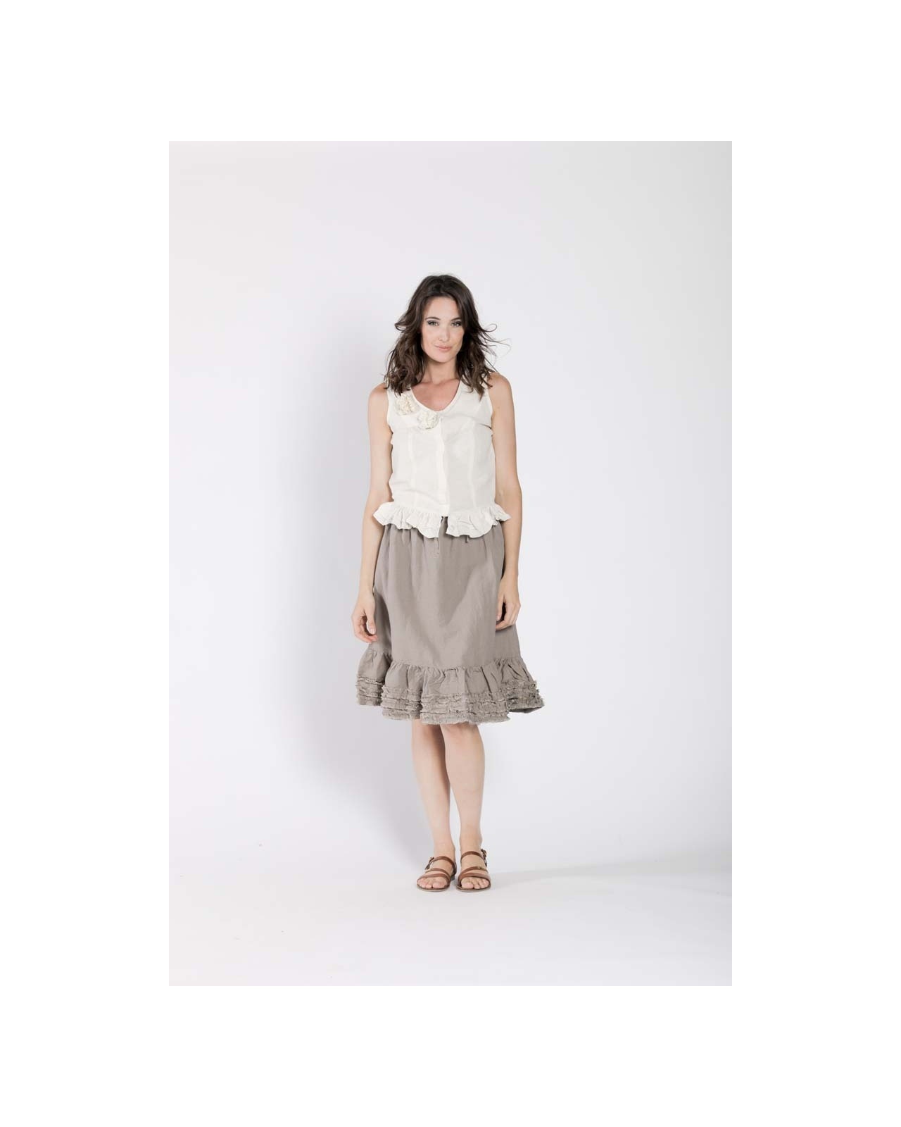 Short skirt Jean de Florette N°84 Taupe
