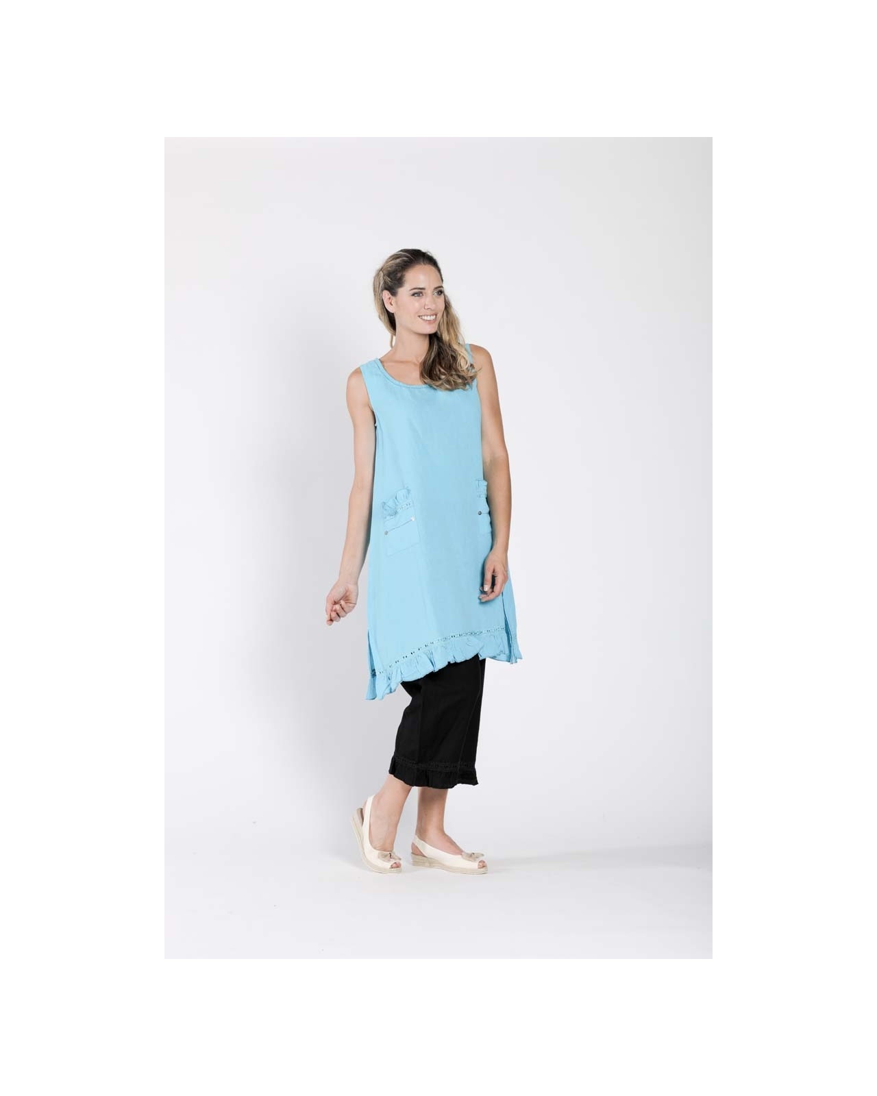 SHORT DRESS Jean de Florette N°78 Bleu